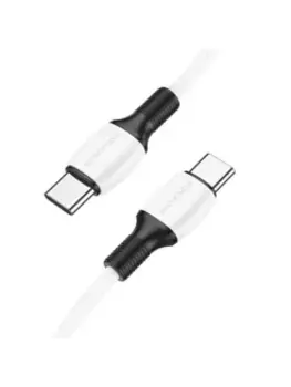 Кабель USB Type-C-USB Type-C, быстрая зарядка, 3А, 60 Вт, 1 м, белый, Borofone rise BX84 (6974443386837)