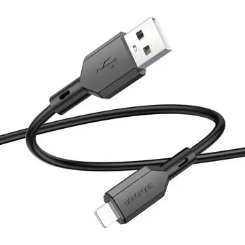 Кабель USB-Micro USB, 2.4А, 1 м, черный, Borofone BX70 (6974443384482)