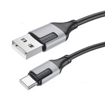 Кабель USB-USB Type-C, 3А, 1 м, черный, Borofone Creator BX101
