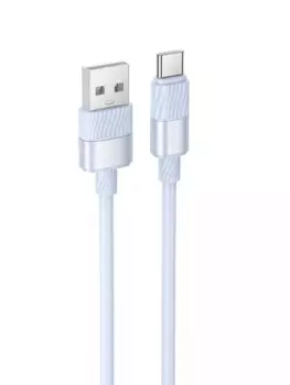 Кабель USB-USB Type-C, 3А, 1 м, синий, Borofone BX106