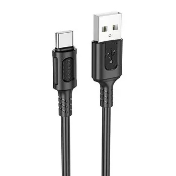 Кабель USB-USB Type-C, 3А, 1 м, черный, Borofone BX111 (6941991115080)