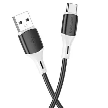 Кабель USB-USB Type-C, 3А, 1 м, черный, Borofone BX79 (6974443384789)