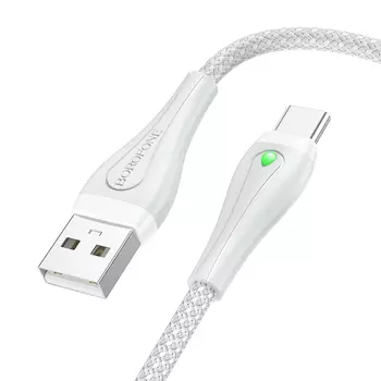 Кабель USB-USB Type-C, 3А, 1 м, серый, Borofone Advantage BX100