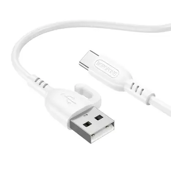 Кабель USB-USB Type-C, быстрая зарядка, 3А, 1 м, белый, Borofone Symbol BX91 (6974443389937)