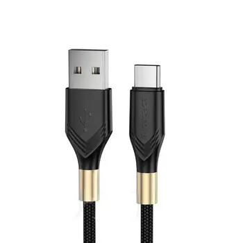 Кабель USB-USB Type-C, быстрая зарядка, 3А, 1 м, черный, Borofone Advantage BX92 (6941991100925)