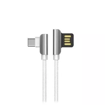 Кабель USB-USB Type-C, HOCO, U42 Exquisite steel, 1.2м, белый (U42)