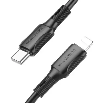 Кабель USB Type-C-Lightning 8-pin, 3А, 20 Вт, 1 м, черный, Borofone BX80