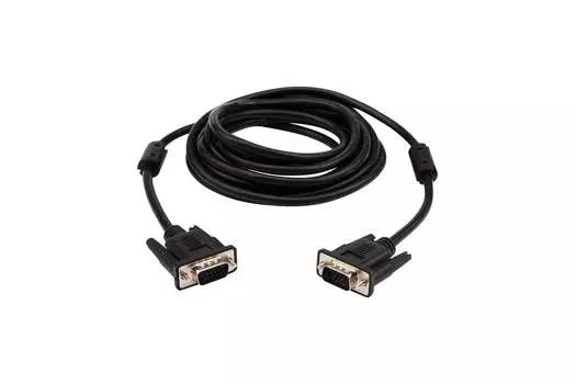 Кабель VGA(15M)-VGA(15M), ферритовый фильтр, 1.8 м, черный REXANT (17-5503-6)