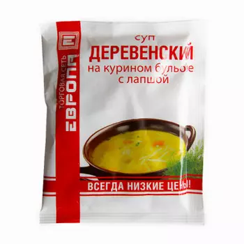 Суп Европа 50 г деревенский куриный с лапшой