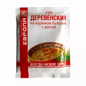 Суп Европа 50 г деревенский куриный с рисом