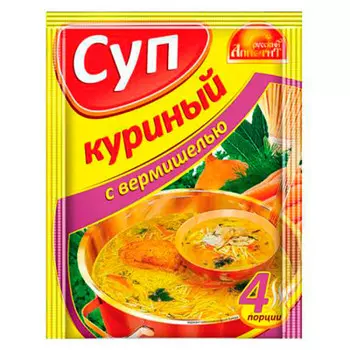 Суп Русский аппетит 60г куриный с вермишелью