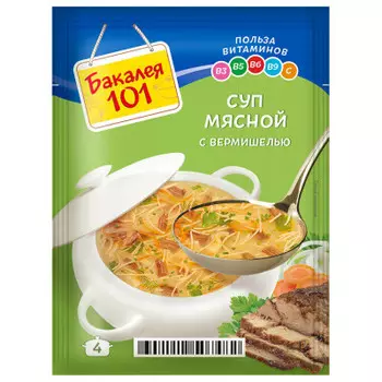 Суп Русский продукт 60г мясной с вермишелью