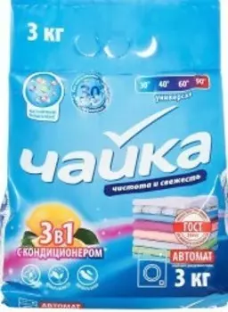 Стиральный порошок чайка 3 кг автомат 3 в1
