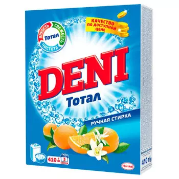 Стиральный порошок Deni 410г ручная стирка тотал