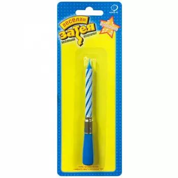 Свеча музыкальная синяя vph035