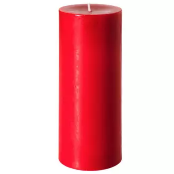 Свеча Save&amp;Soft столбик рустик 7*19см красный
