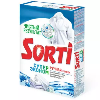 Стиральный порошок сорти 350 г супер эконом к/к ручная стирка