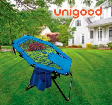 Стул раскладной Unigood 83x69x80см синий