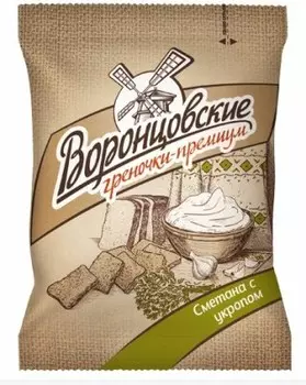Сухарики-гренки воронцовские 50 г сметана с укропом