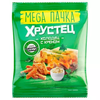 Сухарики хрустец 80 г со вкусом холодец с хреном