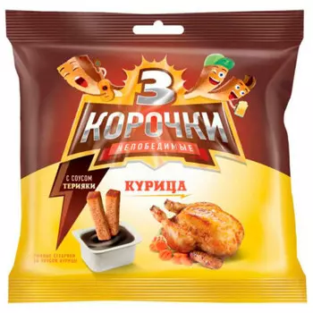Сухарики Три Корочки 60г курица с соусом терияки