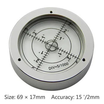 Adjustable Metal Level 69*17mm High-precision Level Circular Horizontal Bubble Horizontal Bead Level Bubble