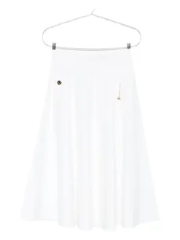 Юбка миди Moschino с цепочками, белый