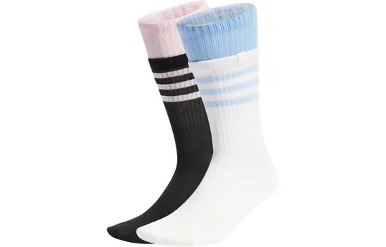 Носки до середины голени женские, 2 пары Adidas, 2 Pack (White+Black)