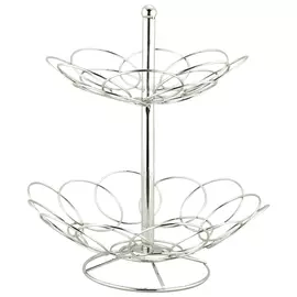 фруктовница 2-х ярусная REGENT INOX Trina 29х33см сталь