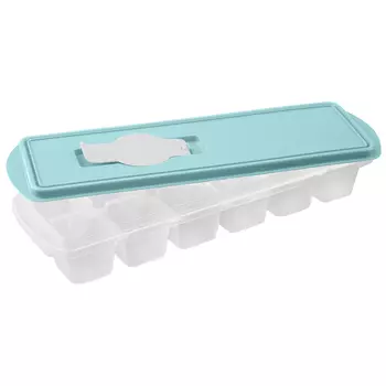 форма для льда IDEA Кубики 12 ячеек 25,8х8,5х4см с крышкой и клапаном пластик