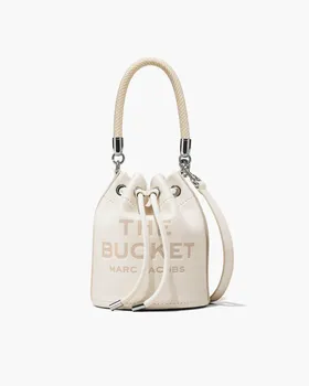 Кожаная сумка-ведро Marc Jacobs, цвет Cotton/Silver