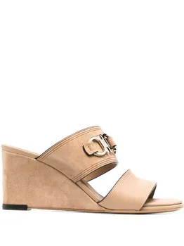 Мюли Chaim 75 на танкетке Ferragamo, нейтральный