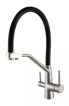 Смеситель для кухни Esko K25 B никель, черный
