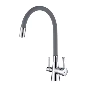 Смеситель для кухни Lemark Comfort LM3075C-Gray серый хром
