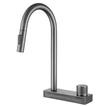 Смеситель для кухни Abber Wasser Kreis AF8114NG с вытяжным изливом никель