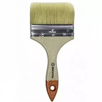 Кисть плоская, 4,0" (100 мм), натуральная щетина, Стандарт, "ВИХРЬ"
