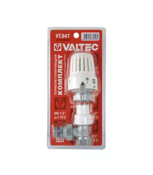 Клапан с термостатической головкой для радиатора Valtec 1/2" угловой