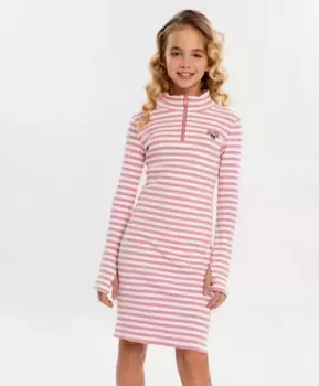Платье-водолазка в полоску для девочки Button Blue (140)