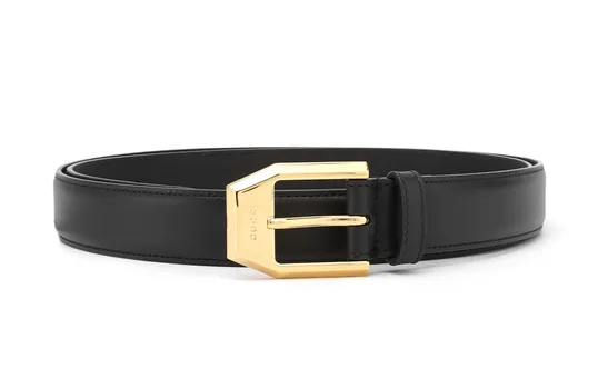 Ремень кожаный Gucci Leather Belts, черный