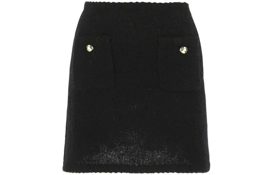Повседневная юбка женская черная Miu Miu