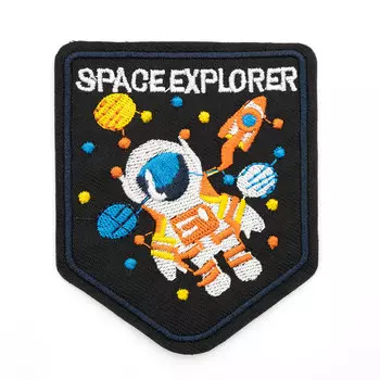 Термоаппликация 'Космонавт SPACE EXPLORER', 7,3*3,8см, Hobby&amp;Pro