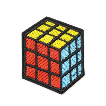 Термоаппликация 'Кубик', желтый/красный/синий 6*5см, Hobby&amp;Pro