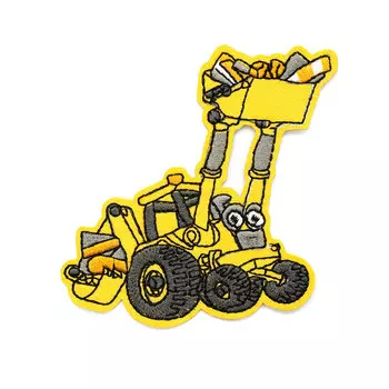Термоаппликация 'Трактор с глазами', желтый 7,2*8см, Hobby&amp;Pro