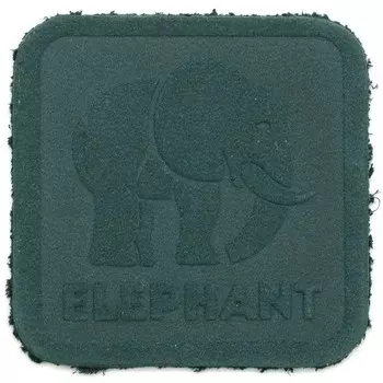 5003 Термоаппликация из замши Elephant 3,69*3,72см, 100% кожа (621 зеленый)