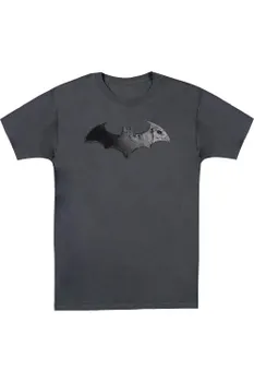 Футболка с коротким рукавом и логотипом Batman Arkham City Bat для взрослых Gildan, цвет charcoal