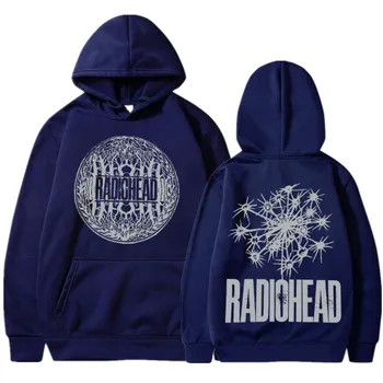 Винтажная толстовка с капюшоном для рок-группы Radiohead в стиле хип-хоп, толстовка с принтом музыкального альбома в стиле Харадзюку, уличная одежда унисекс, большие толстовки с длинными рукавами 2XL