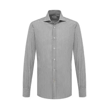 Сорочка из хлопка и льна Kiton