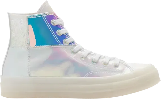 Кроссовки Converse Chuck 70 High Summer Glow - White Iridescent, белый