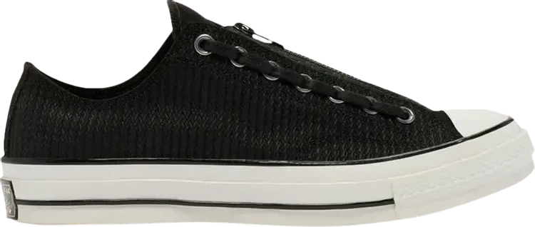 Кроссовки Converse Chuck 70 Zip Low Embossed Suede - Black Egret, черный