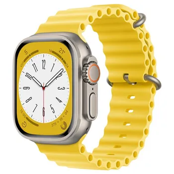 Ремешок VAORLO Ocean для Apple Watch Ultra 49 мм 8 7 45 мм 41 мм силиконовый браслет браслет iWatch 6 5 4 3 SE 44 мм 40 мм 42 мм 38 мм ремень 38/40/41MM